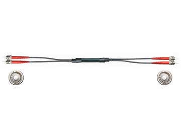 PVC 光纖電纜 | 玻璃纖維，連接器 ST 兩側
