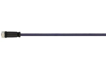 chainflex® 高柔性連接電纜，配電箱直M12，CF.INI CF9，插座/電纜端部切割。8極