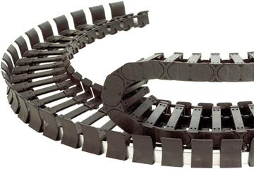 盤帶式拖鏈 twisterchain®系列拖鏈2208，可沿內半徑或外半徑方向打開