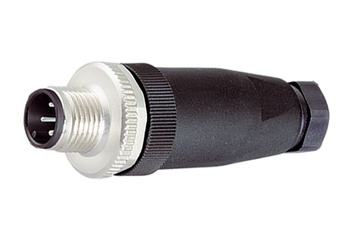 Binder M12-A電纜接頭，6.0-8.0mm，無隔離網，螺釘端頭，IP67，UL
