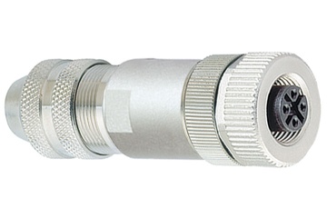 Binder M12-A電纜母頭，4.0-6.0mm，帶隔離網，螺釘端頭，IP67，UL