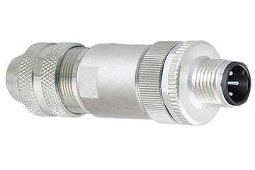 Binder M12-A電纜接頭，4.0-6.0mm，帶隔離網，螺釘端頭，IP67，UL