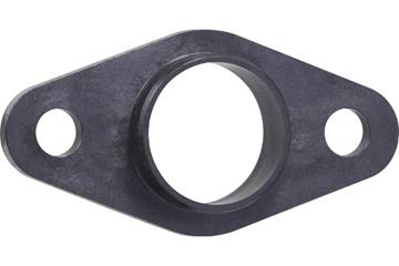 乾式軸承 iglidur® X材質，法蘭型軸承座(兩孔位)，mm