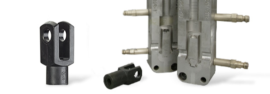 注塑模具由鋁製成，其中有製造的部件