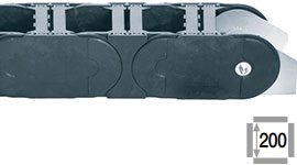 每個鏈節均有橫桿的拖鏈