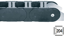 每個鏈節均有橫桿的拖鏈