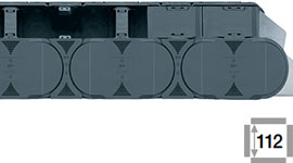 每個鏈節均有橫桿的拖鏈