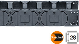 每個鏈節均有橫桿的拖鏈