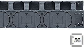 每個鏈節均有橫桿的拖鏈