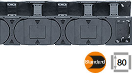 每隔一個鏈節均有橫杆的拖鏈