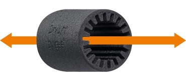 测试中的3D打印直线轴承