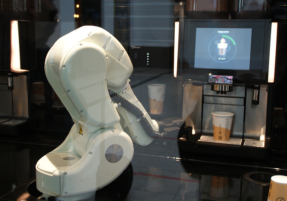 帶PRT轉盤軸承的咖啡製作機器人