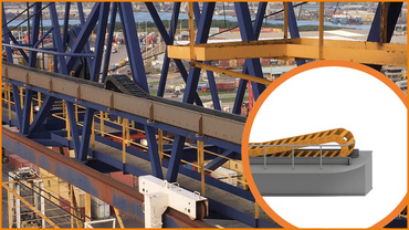 在起重機大樑上方的拖鏈安裝