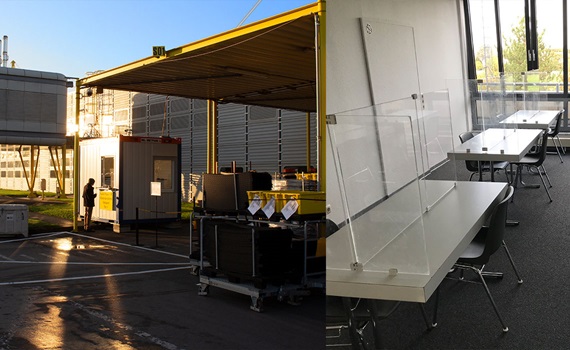 防疫措施 加增用餐區域壓克力板區隔