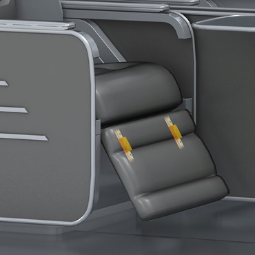 飛機內部；用於腿託的drylin 導向裝置