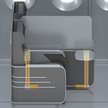 飛機內部：用於隔板的drylin 直線技術