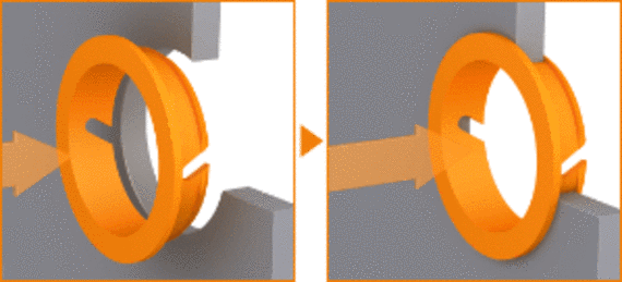 iglidur 簡單卡箍軸承組裝