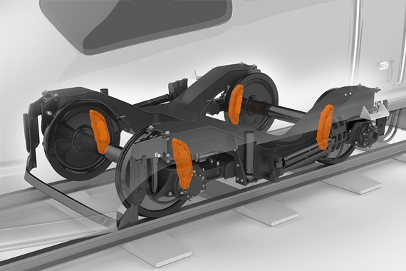 採用 iglidur 乾式科技軸承的列車制動器