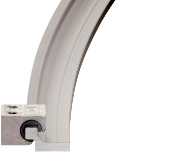 用於弧形導軌的直線外殼