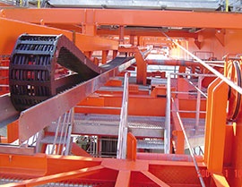 HD輪式拖鏈使用於STS 天車系統