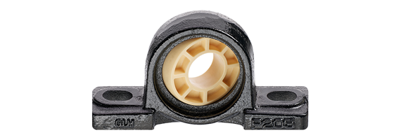 球面嵌入式軸承，帶鑄鐵基座的基座軸承