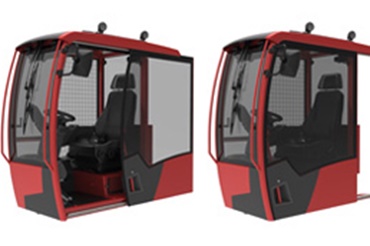 駕駛艙滑動門處採用 drylin® 免上油線性滑軌科技