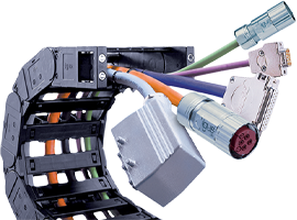 隨插即用的供能模組、拖鏈、電線電纜和工業接頭