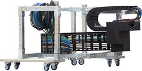 交貨準備就緒，可以安裝 readychain® 全裝配拖鏈輸送架。