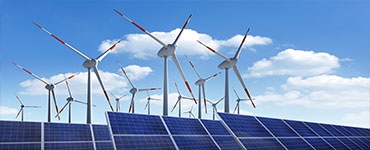 可再生能源：太陽能和風力