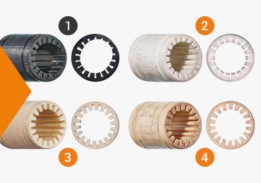 测试后直线滑动轴承的磨损