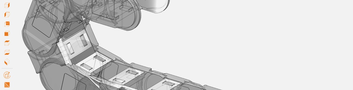 在 3D CAD 網站頁面進行拖鏈模型設計