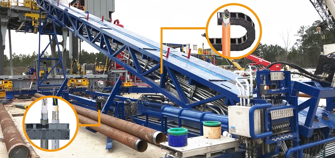 使用易格斯產品的鑽台